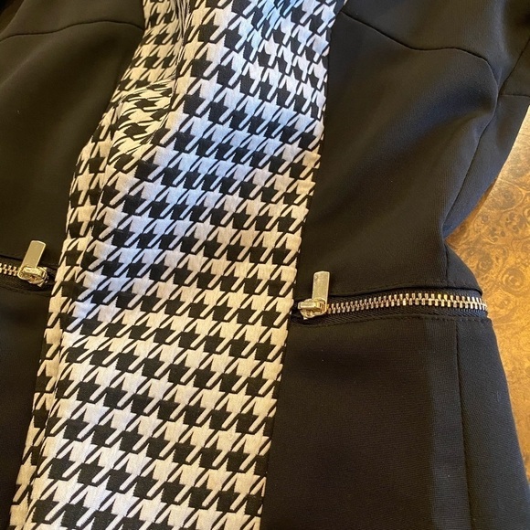 H & M 🔥SALE🔥 Houndstooth Dress Zipper Pockets - Picture 6 of 6